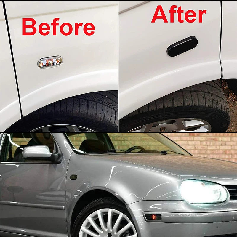 2pieces Led Dynamic Side Marker Turn Signal Light For Volkswagen VW Bora Golf 3