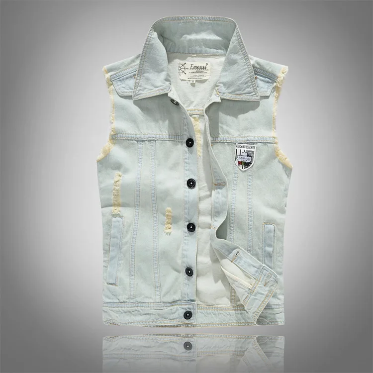 Только Хон крутой стиль корейский стиль приталенная модная мужская одежда джинсовая куртка джинсовый жилет Ретро светильник цвет ковбой сгусток