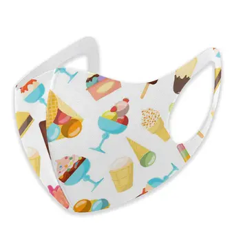 

Taste Ice Cream print The stylish windproof and dustproof mask can clean the dustproof external shielding cloth.