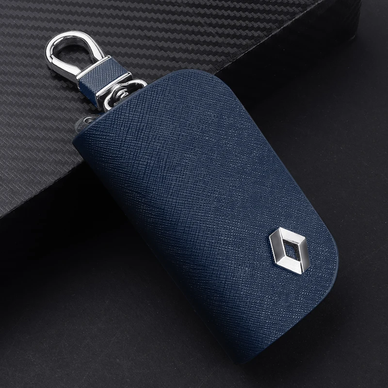 

Car Accessories Leather Keychain Covers Men Key Holder Zipper Bag For Renault Clio Laguna 2 Megane 2 3 Duster Logan Captur