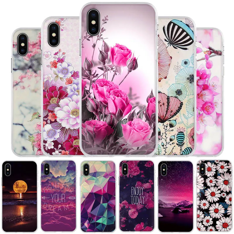 Flower Printing Drawing Design Case For BQ BQS-5020 Strike Cover Soft Silicone Phone Back 5020 BQS BQS5020 | Мобильные телефоны и