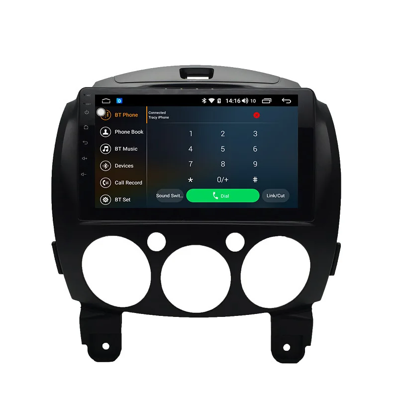 Cheap Car audio Android 9.0 8-core 4/64G for Mazda 2 with DSP Carplay Radio BT GPS navigation support WIFI and 4G internet 2