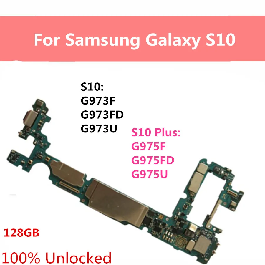 128 ГБ для Samsung Galaxy S10 / Plus S10E материнская плата G975F G975FD G975U G973F G973FD G973U G970F G970U G970FD с