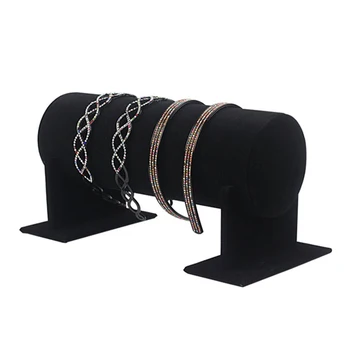 

Portable Velvet Jewelry Display Stand Headband Holder Jewelry Headbands Headpieces Decorative Chains Showcase Organizer