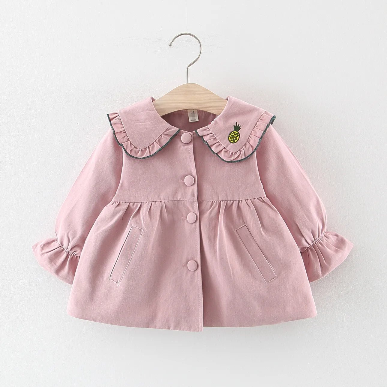 

Baby Girls Coats New Spring Autumn Children Fashion Cotton Long Sleeve Outerwear Clothes For Kids Girls Baby Casual Trench Coat