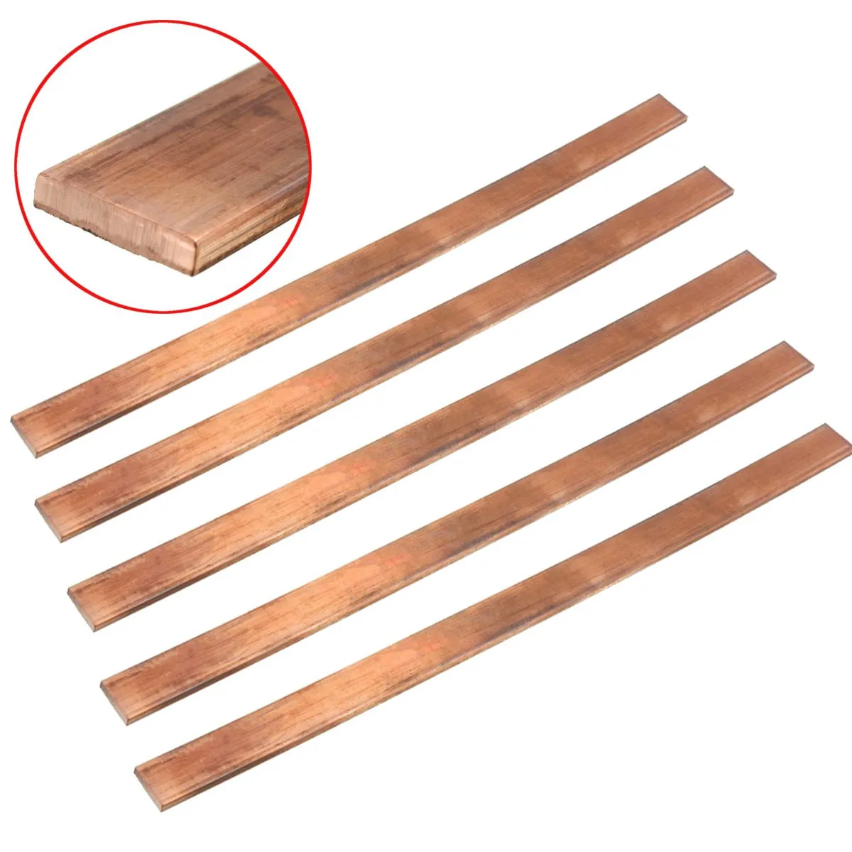 

1pcs T2 Purple Copper Cu Flat Bar Plate 3mm x 15mm x 250mm Metal Strip for electrical appliances construction industries