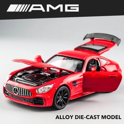 KIDAMI Camaro 1: 32 высокая имитация литья под давлением модель автомобиля Вытяните назад звуковой светильник коллекция для детских подарков машинки - Цвет: GT Red