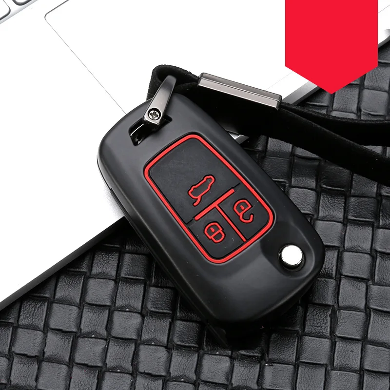 B-black red Цинковый сплав силикагель Автомобильный ключ чехол для BUICK и для Chevrolet Cruze для армии США MOKKA BUICK автомобильный брелок с кольцом Держатель - Название цвета: B-black red