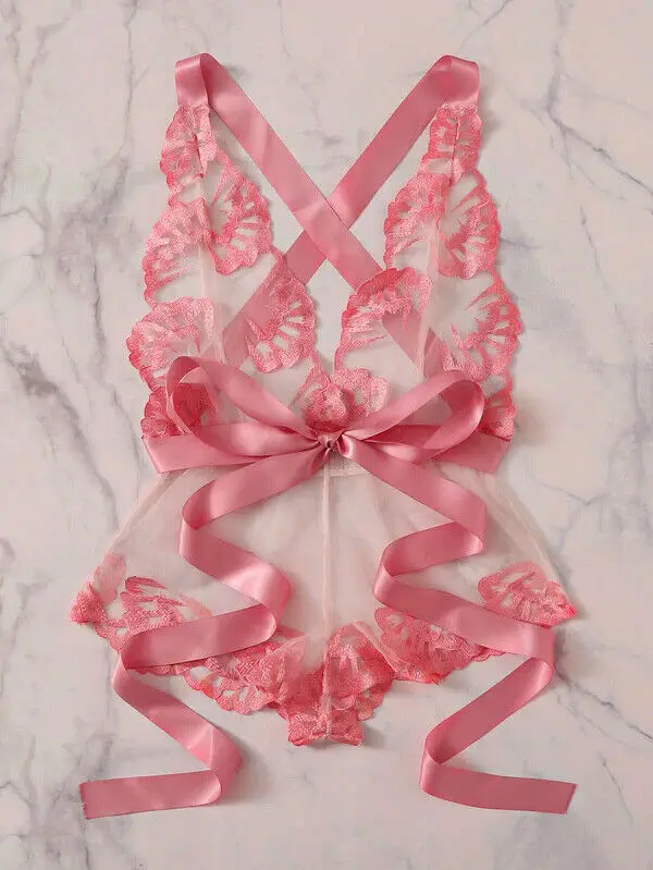 Женское сексуальное белье пижамы атласные шелковые кукольные Платья кружевное