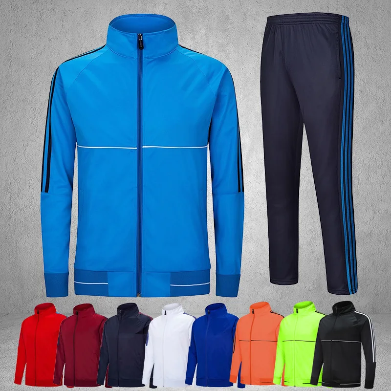 

Autumn And Winter Soccer Uniform Coat Uniform Men's Adult Children Long Sleeve Trousers Jacket Suits Training Suit