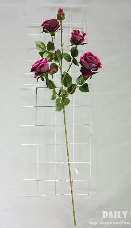 rose red rose Высокое моделирование 5 головок 82 см длинные Стволовые бархатная Роза Искусственные цветы высококачественные накладные Розы Свадебные цветы 12 шт - Цвет: rose red rose