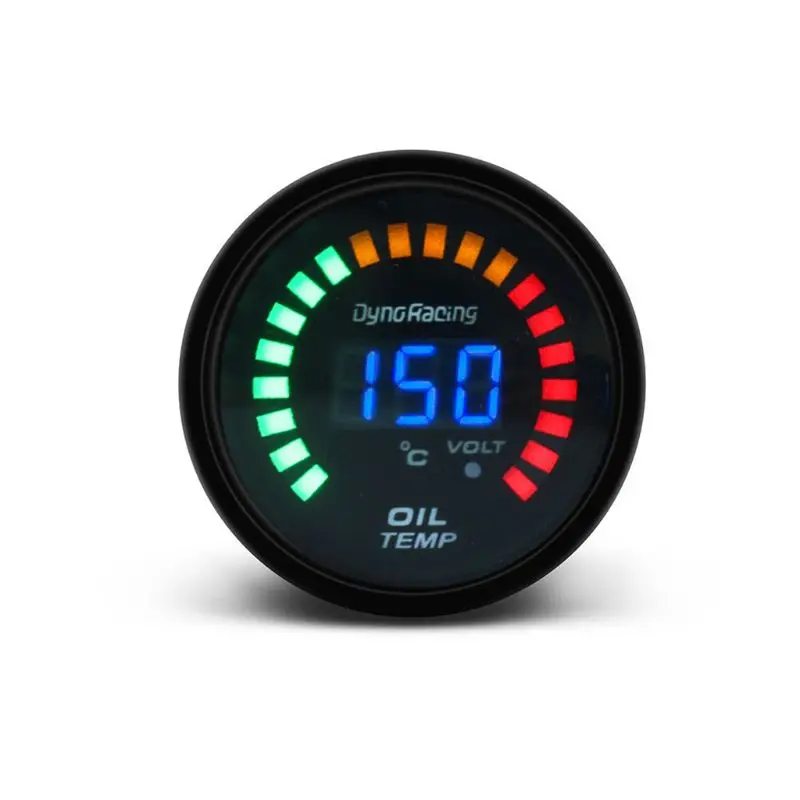 2" 52mm Car Digital Analog Oil Temperature Gauge Auto Oil Thermometer Temp Gauge