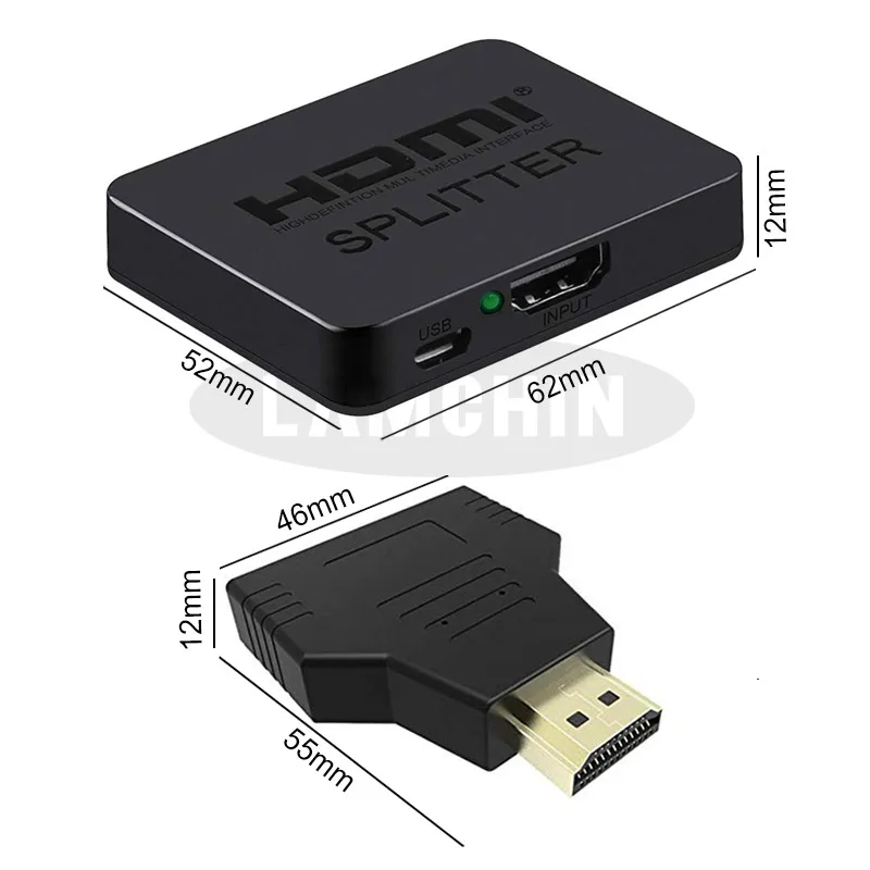 HDMI сплиттер 1 в 2 Выход 1080P HDTV HDMI усилитель переключателя для TV1080P HDMI переходник-разветвитель адаптер конвертер для DVD