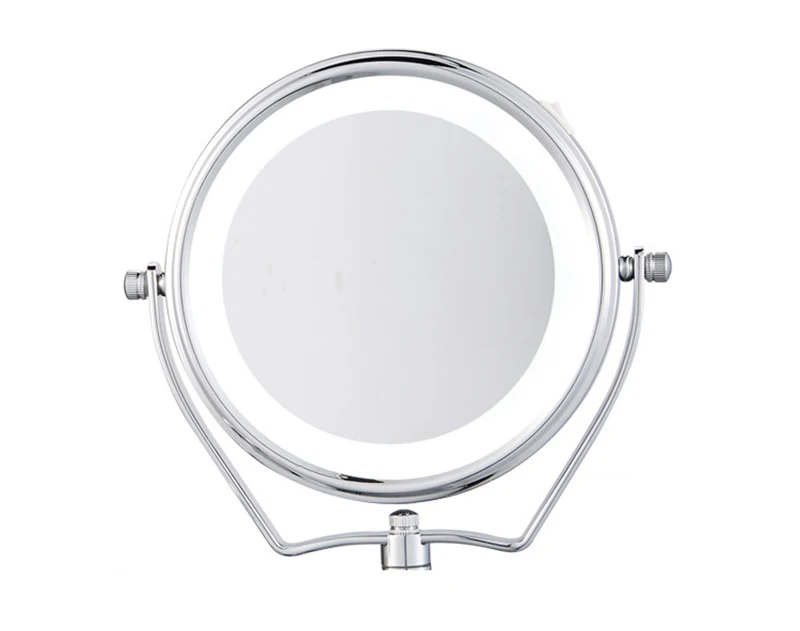 " Двусторонняя складной 7x увеличительное настенный зеркало с подсветкой для макияжа светодиодный свет косметическое зеркало для макияжа, бритья зеркало со светодиодной подсветкой