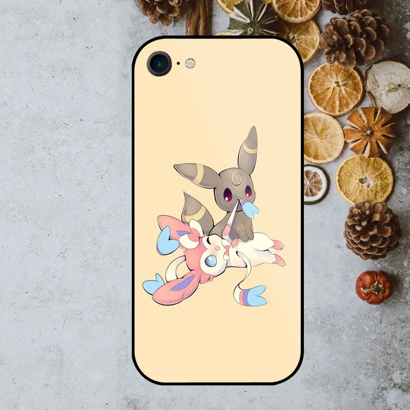 Tempered Glass Mobile Phone Cases Protector for iPhone 5 5S SE 7 6S 6 8 Plus X XR XS Max Coque Shell Pocket Monsters Pokemons