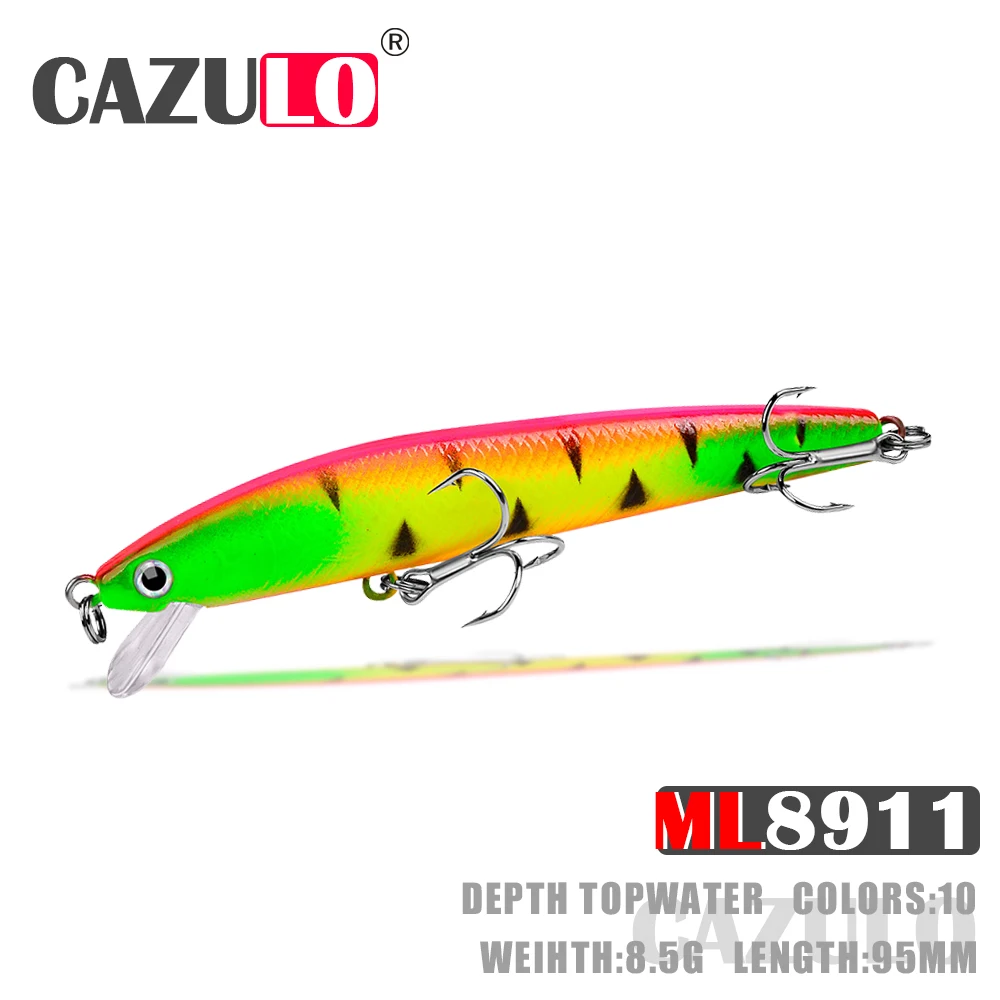 Minnow Fishing Lure Accesorios Weights 8.5g 95mm Floating Artificial Baits De Pesca Articulos Wobblers Trolling Pike Fish Leurre | Спорт и