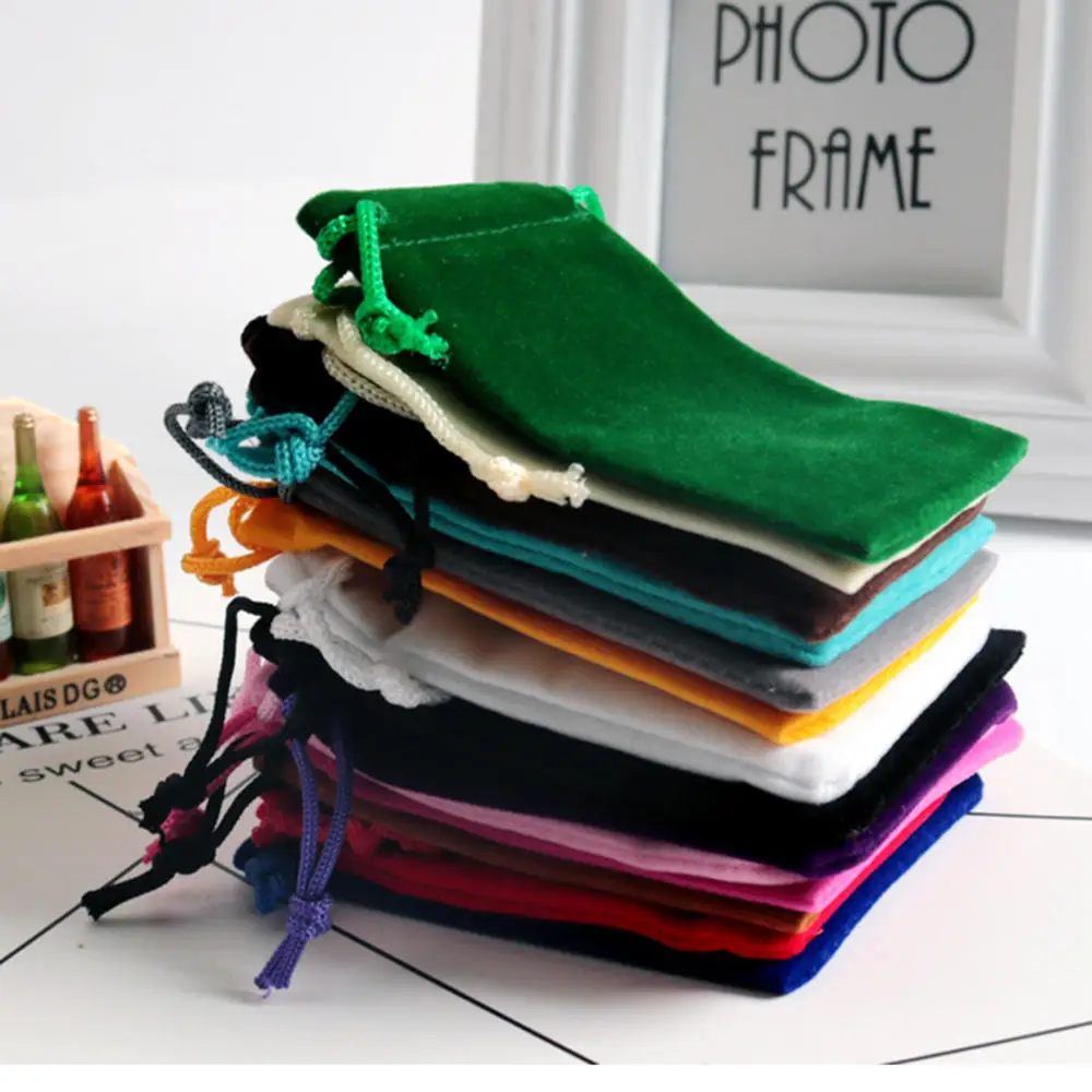 

5x7/7x9/9x12cm Small Velvet Bag Candy Nuts Jewelry Packaging Bags Party Wedding Decoration Velvet Pouch Gift Bags Wholesale