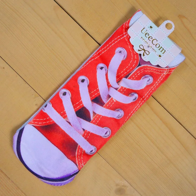 Women Short Socks 2 Pair/lot 3D Print Funny Novelty Socks Women Cotton Summer Short Ankle Socks