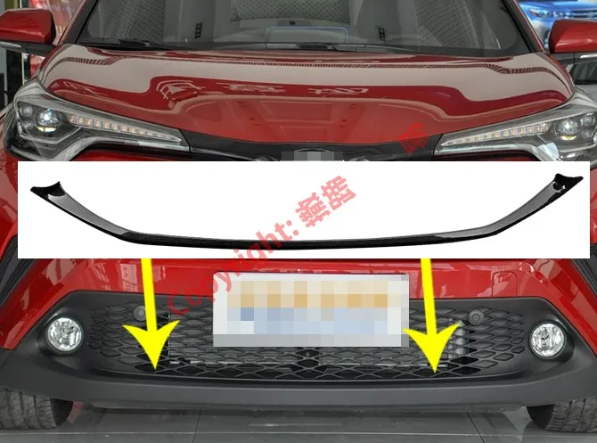 Углеродное волокно Стиль переднего бампера Накладка для Toyota C-HR CHR
