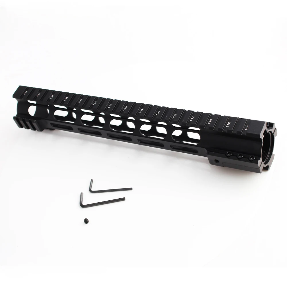 12 inch Magorui AR15 M4/M16 поплавок M-LOK Quad Rail Handguard Пикатинни 7/10/12/15/дюймов со стальной бочкой гайка для охоты - Цвет: 12 inch
