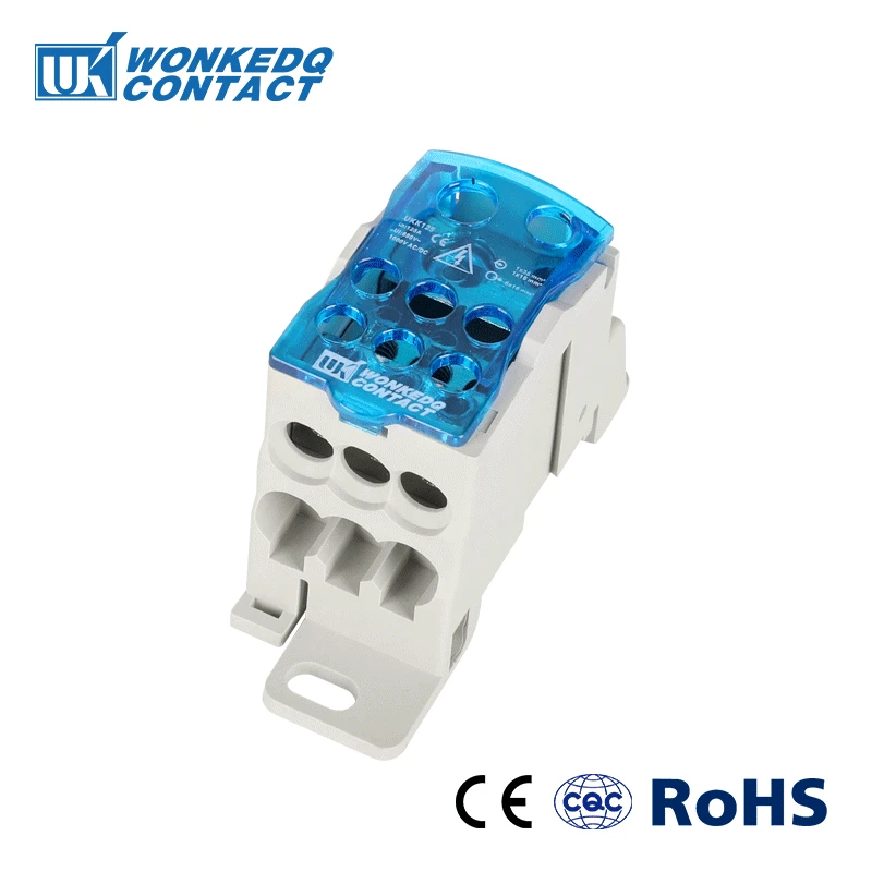 

UKK160A Din Rail Terminal Blocks One in several out Power Distribution Box Universal Electric Wire Connector Junction Box