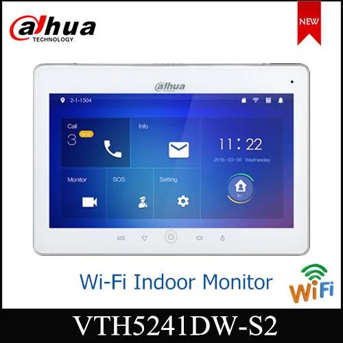 

Dahua Video Intercoms WiFi Indoor Monitor VTH5241DW -S2 10" TFT Touch Screen for IPC surveillance support Micro SD card