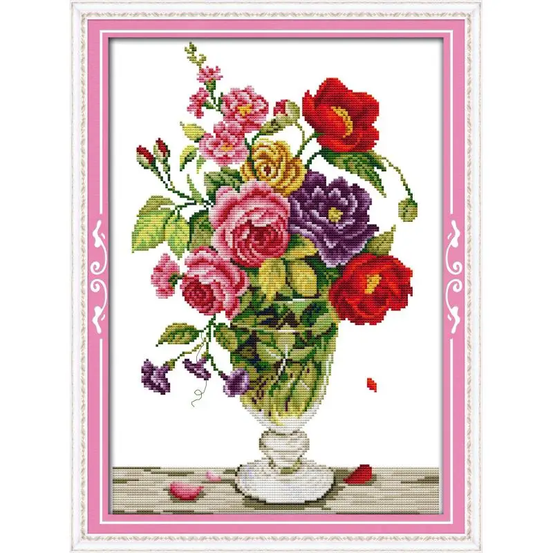 Joy Sunday Contend In Beauty & Fascination Pots счетный крест Прошитый крестом 11 и 14CT рукоделие для