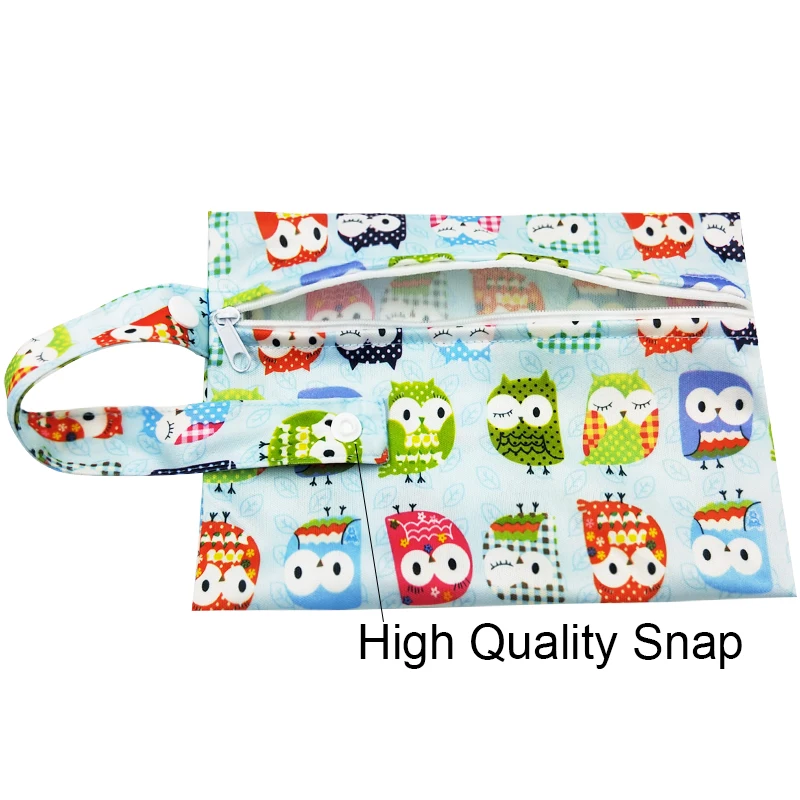 Waterproof Menstrual Pad Wet Bag Washable Nursing Pads Wet Bags Reusable PUL Sanitary Pads Wet Dry Wetbag Zipper Bags 14x20cm