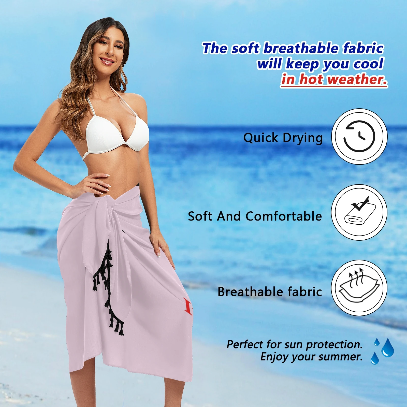 2022 New Twill cotton Pareo Beach Cover-Ups Ccustom Pattern Women Beach Dress Bikini Bathing Swimwear Cover Up Sarong Wrap Scarf crochet bikini cover up