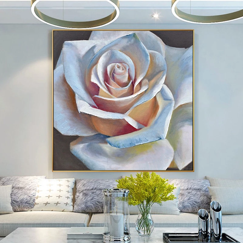 100 Hand Painted Big White Rose Art Oil Painting On Canvas Wall Art Wall Adornment Pictures Painting For Living Room Home Decor Painting Calligraphy Aliexpress 100 Hand Painted Big White Rose Art Oil Painting On Canvas Wall Art Wall Adornment Pictures Painting For Living Room Home Decor Painting Calligraphy Aliexpress