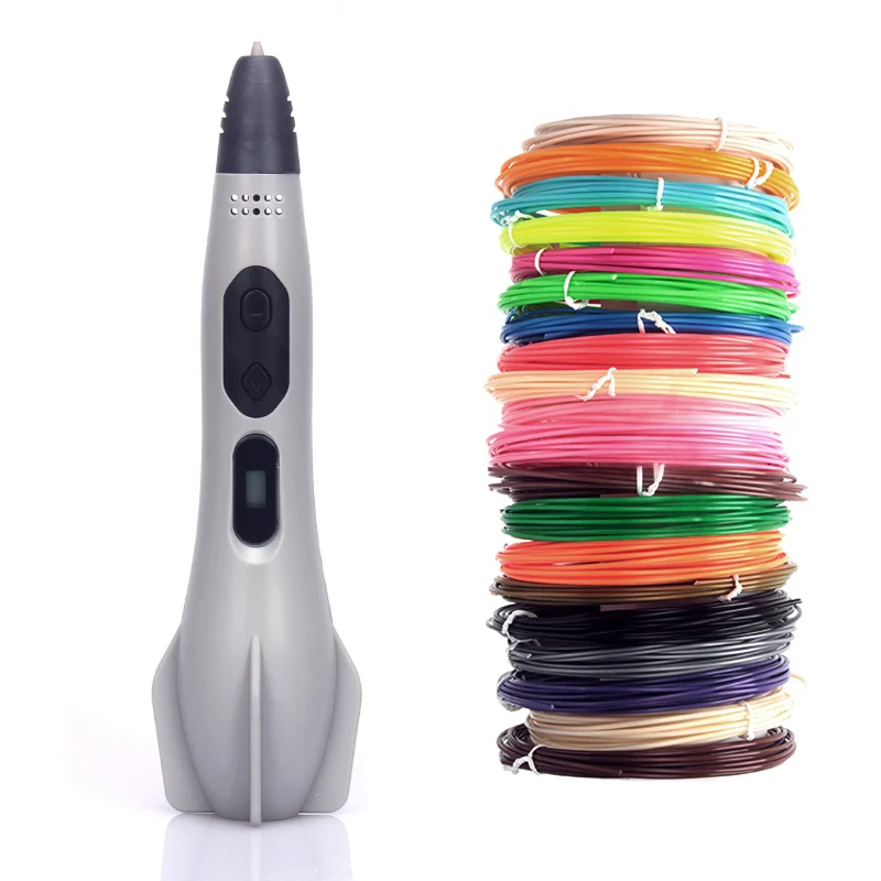 

SMAFFOX 3D PEN with 18 colors 54 meter PLA filament 3D printing pen with LCD display,3D printer pen kids diy drawig pen