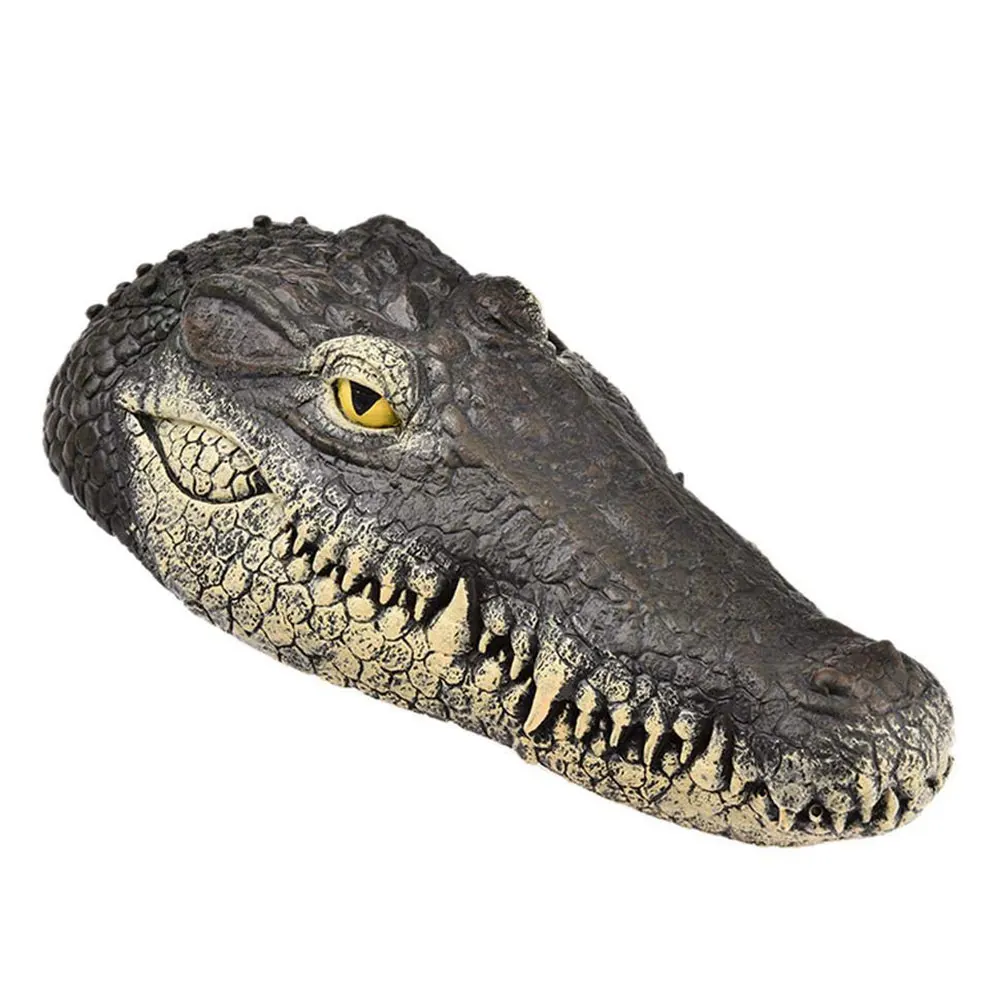 Floating Crocodile Head Water Bait Pond Ornament Garden Pond Art Decoration Goose Predator Heron Duck Control Garden Decoration