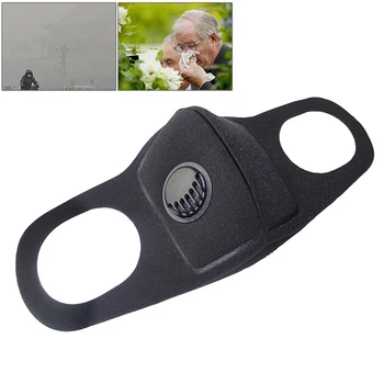 

Men Women Anti Dust Mask Anti PM2.5 Pollution Face Mouth Respirator Black Breathable Valve Mask Filter 3D Mouth Cover