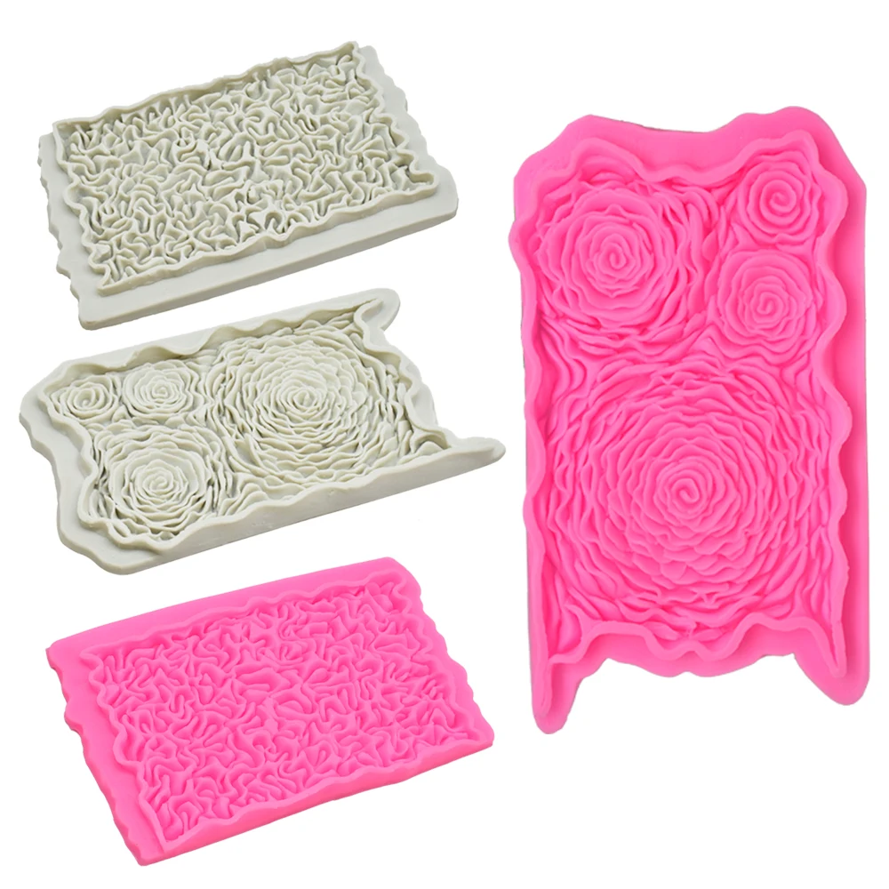 3D DIY Silicone Mold Lotus Leaf Flower Cake Pastry Mat Christmas Cupcake Fondant Chocolate Moulds Baking Cake Decorating Tool