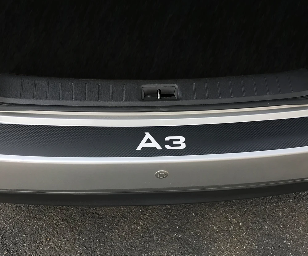 Заднего бампера магистрали нагрузки Edge протектор Стикеры для Audi A4 B5 B6 B7 B8 A3 8P 8V 8L A5 A6 C6 C5 C7 A1 A7 A8 Q2 Q3 Q5 Q7 TT RS5