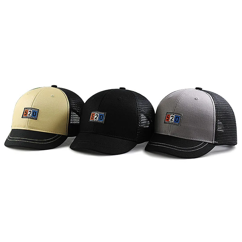 짧은 챙 메쉬 트러커 캡 큰 머리 남성 오버사이즈 대형 야구 모자 여성 사이클링 코튼 스포츠 모자 56-60cm 61-68cm