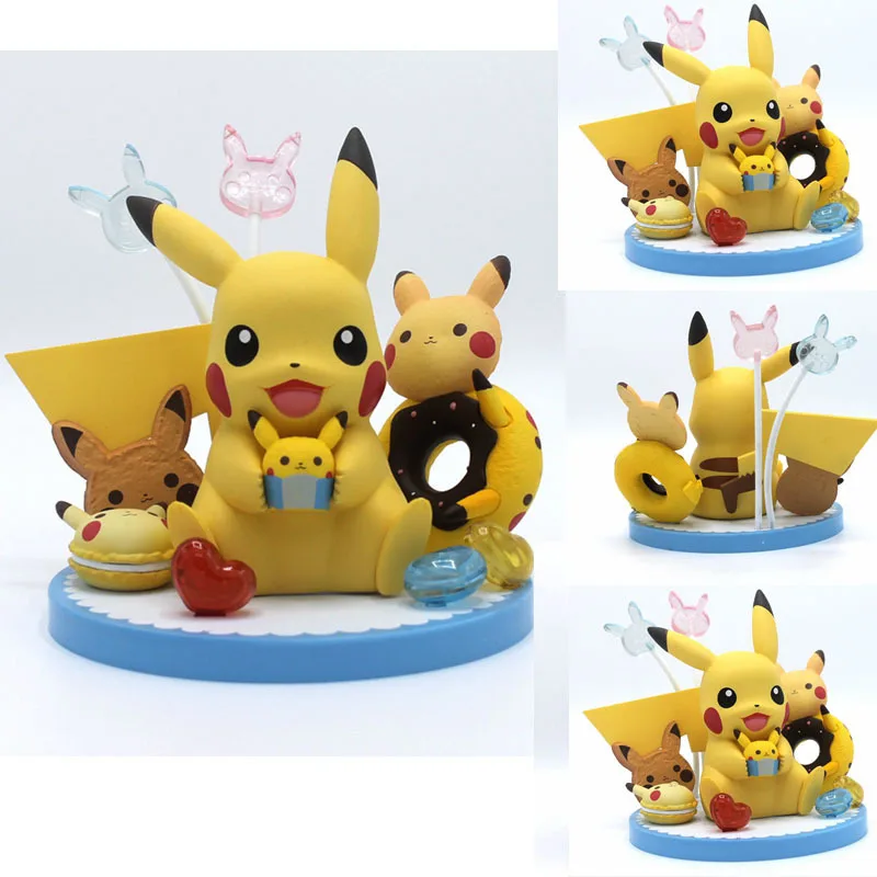 

Pet Elf Pikachu Cake Scene Prize Figure Boxed Decoration Garage Kit Model Toy