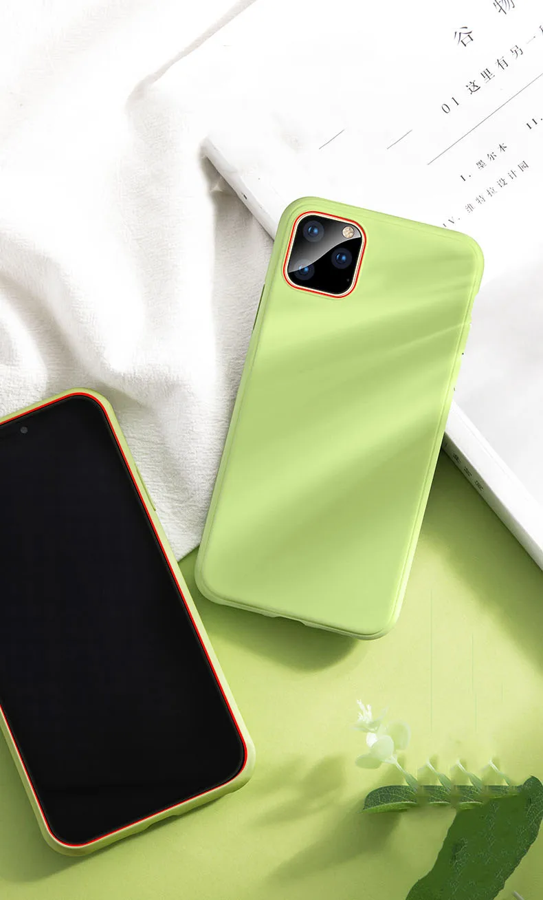Жидкий силиконовый чехол для Iphone 11 Pro MAX противоударный мягкий тонкий чехол для Iphone11 Pro Роскошный чехол из ТПУ