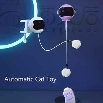 

Cat Ball Toy Electronic Motion Cats Teaser Yo-Yo Lifting Electric Flutter Rotating Interactive Puzzle Pet Automatic