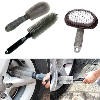 

3 In 1 Wheel Brushes Bristle Car Wheel Brush Rim Tire Brush For Cars Motorcycles Bicycles Wheel Remove Dust