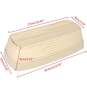 

New Natural Bread Fermentation Rattan Basket Proofing Country Bread Dough Baskets Storage Container Wicker Basket Linen Supplies
