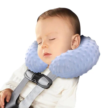 

Baby Mini Soft Travel Pillow Washable U Shape Nap Neck Support Car Head Holder Massage Particles Sleeping Inflatable Airplane