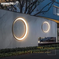 Modern wall light, outdoor patio light, Moon, ip65, waterproof, creative porch trim, round light, 110v220v stainless steel 1