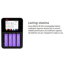 ABKT-Isdt Battgo 5 Ni-Mh Aa 2000 Mah Suitable for Isdt C4 N8 Charger