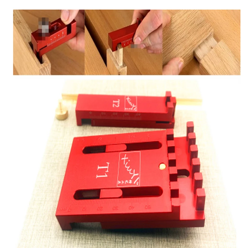 Woodworking Gaps Gauge Depth Measuring Ruler Line Sawtooth Ruler Marking Tool T2