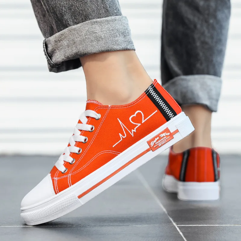 

Spring and Autumn Low Cut Canvas Shoes Breathable Couple Board Shoes Student Casual Sports Shoes Increase In Men's Shoes Shoes