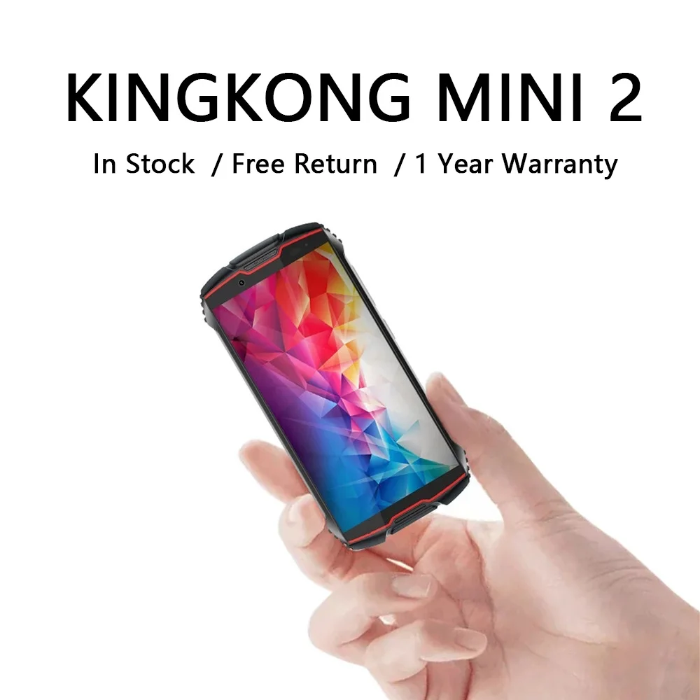 Cubot Kingkong Mini 2 güçlendirilmiş akıllı telefon Android 10.0 pasta 4 inç QHD ekran toz geçirmez dayanıklı su geçirmez cep telefonu 3000mAh