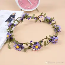 Новое поступление корейский Свадебный головной убор Венок-Корона невесты волосы цветок Мода девушка аксессуары для волос 10 шт оптом