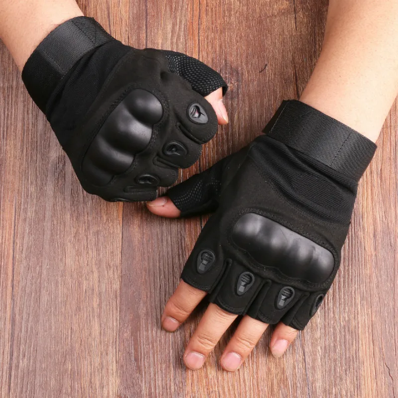 Men's Tactical Gloves Military Army Fingerless Gloves Outdoor Sports Anti-Slip Shooting Paintball Airsoft Bicycle Gloves