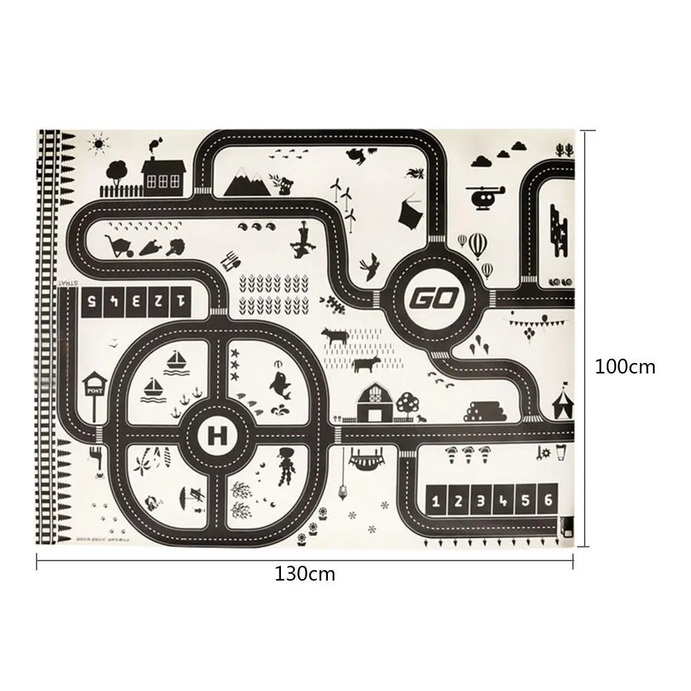 51x40 дюймов детский игровой коврик, коврик для игр, коврик для игр, игрушечное одеяло, детский игрушечный автомобильный коврик